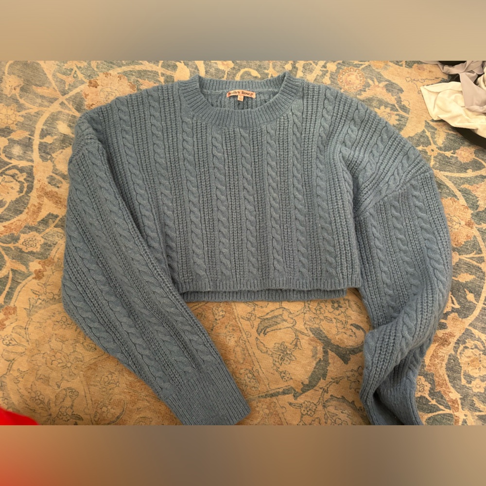 Blue Cropped sweater